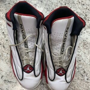 Nike Jordan’s Youth Kids Sneakers High Tops White and‎ Red Size 6Y